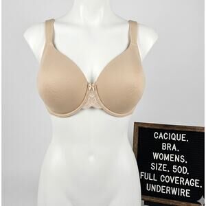 Cacique 50D Bra Tan Nude Lightly Lined Full Coverage Underwire Lane Bryant